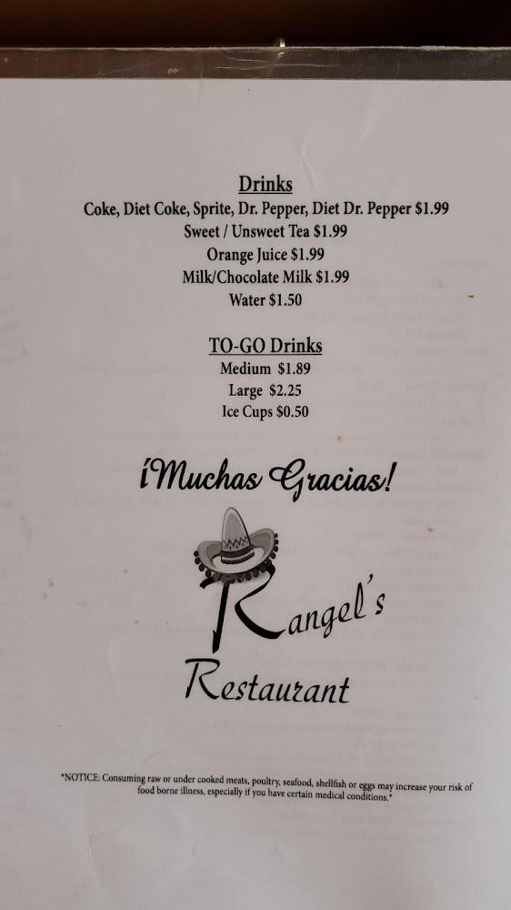 Rangel's Restaurant Menu image 2