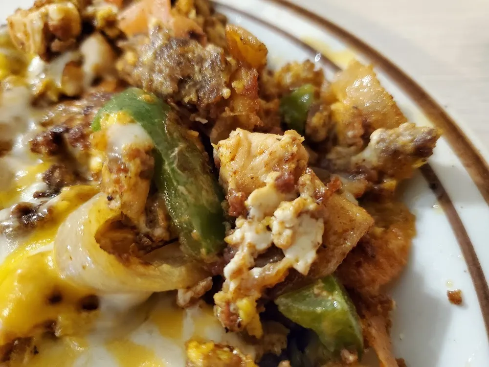 Migas Mexicanas with Chicken Fajita Added